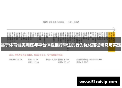 基于体育健美训练与平台课程推荐算法的行为优化路径研究与实践